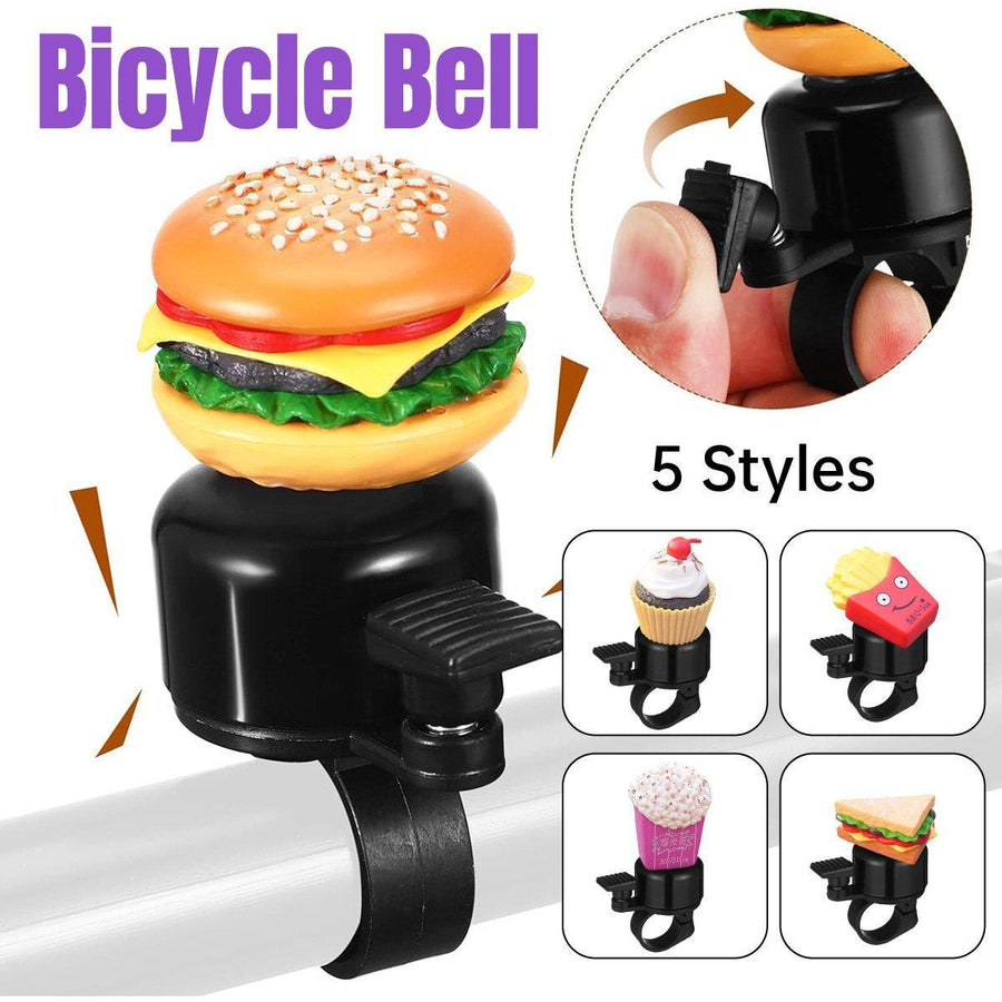 Cute Food Style Bicycle Bell Loud and Fun Handlebar Accessory - Popcorn