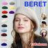 Women Ladies Beanie Wool French Beret Newsboy Hat Cap Winter Warm Hats Girls - Wine Red
