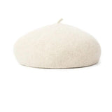Women Ladies Beanie Wool French Beret Newsboy Hat Cap Winter Warm Hats Girls - White