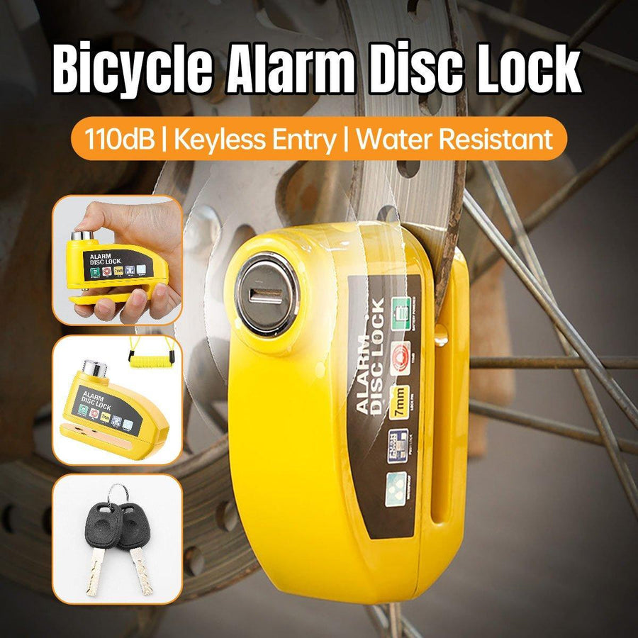 Electric Bike Lock Alarm Motorcycle Anti Theft Lock Secure Bicycle Riding Gear