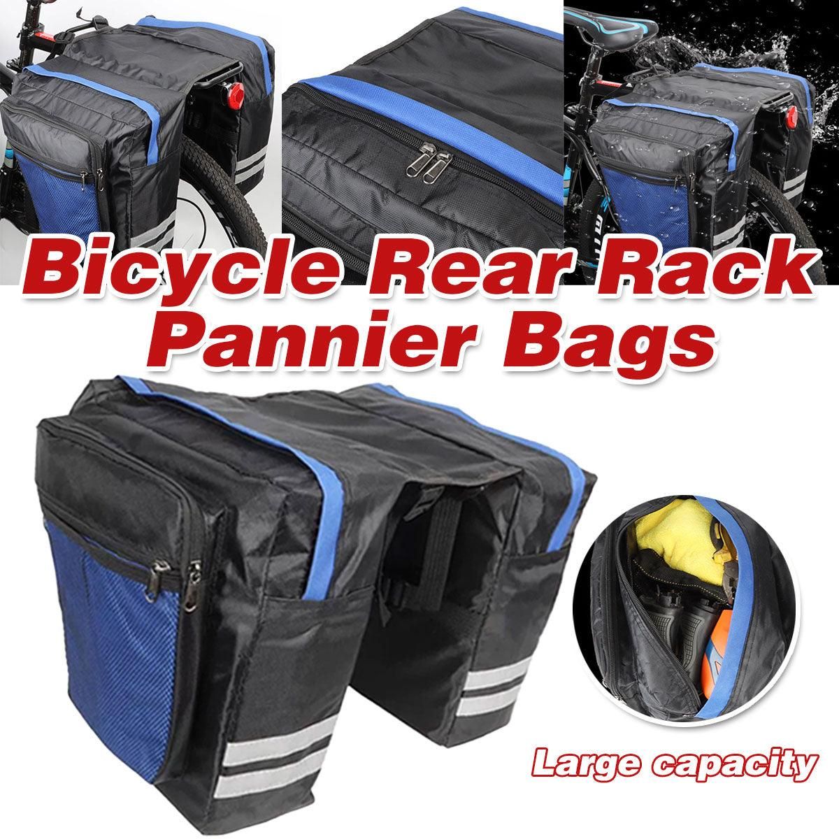 Bicycle Rear Rack Pannier Bags Double Side Water-Resistant Cycling Storage Bag