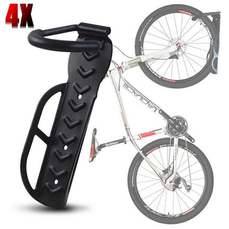 4Pcs Steel Bicycle Bike Wall Rack Mount Garage Stand Holder Storage Hanger Hook