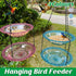 Outdoor Hanging Bird Feeder Bath Garden Patio Decoration for Attracting Birds - Grey