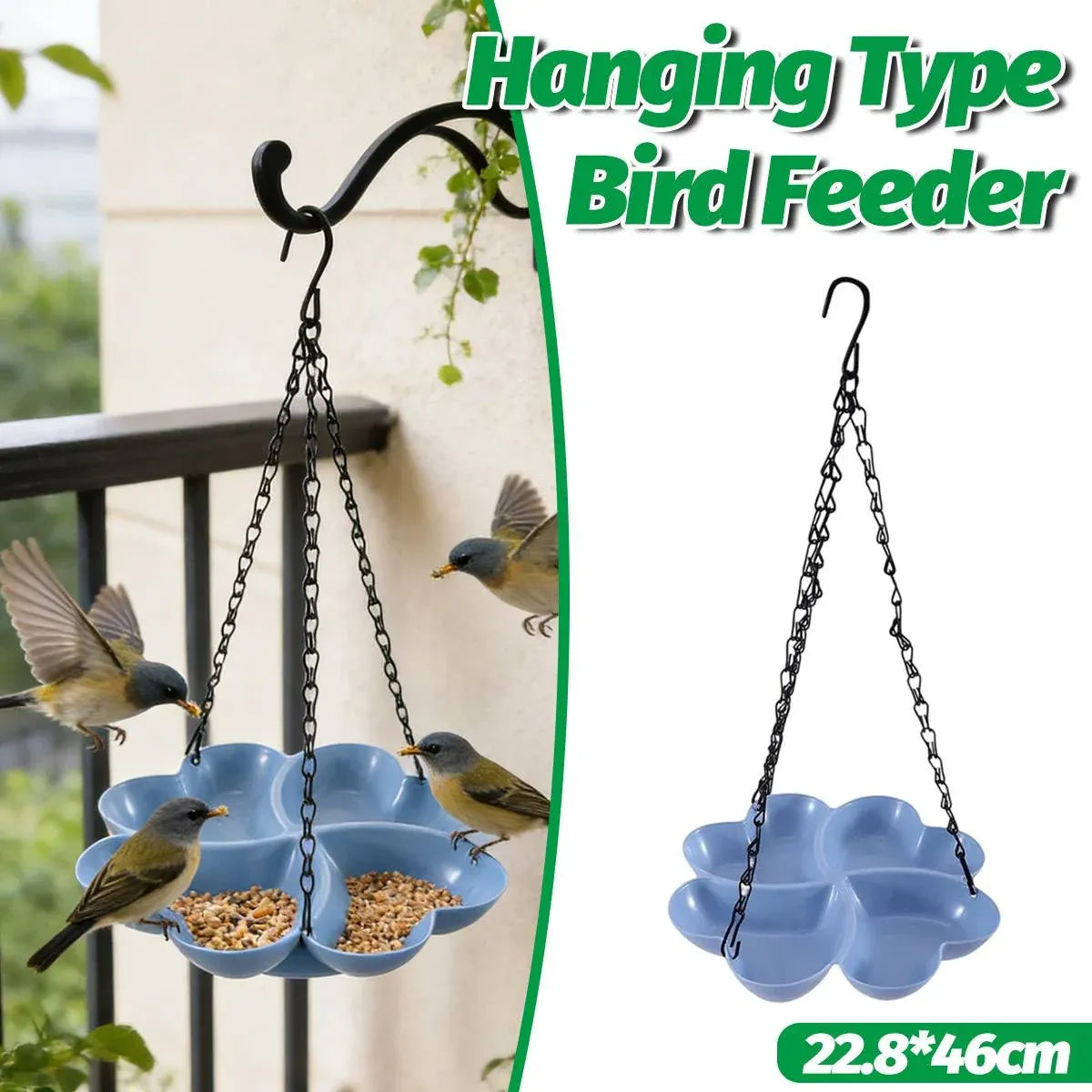 Easy Fill Hanging Wild Bird Feeder All Weather Outdoor Garden Waterer Decor Set