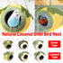 Bird Nest Parrot Nest Coconut Shell Braided Twine Colourful Cage Hanging Bed - White-Brown-Screw Model