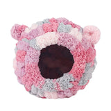 Hanging Warm Cotton Nest Hammock Cozy Bed for Parrots and Other Bird Species - Pink