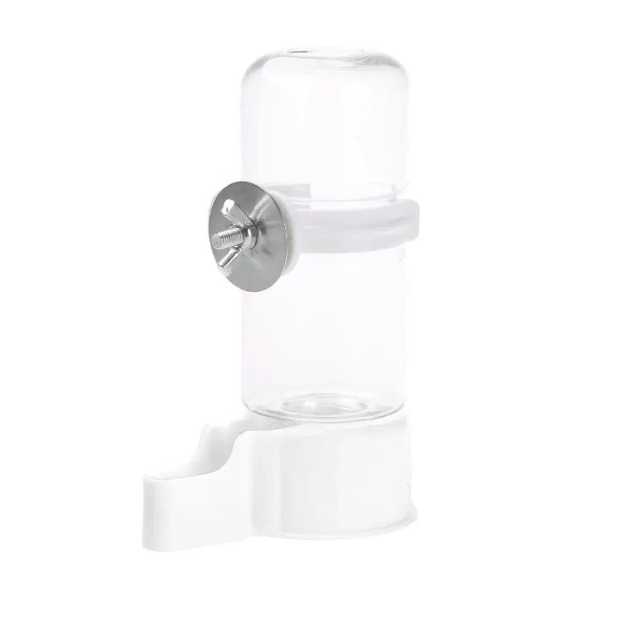 Pet Bird Waterer Automatic Water Feeder Adapter Parrots Cage Drinker Parrots - White