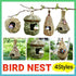 Qttie Bird Nest Breeding Box House Bed Cage Hut Cave Canary Finch Budgie Parrot - Teepee