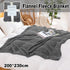 Grey Flannel Stripe Blanket Nap Lounge Throw For Sofa Cover Warm Bed Blanket