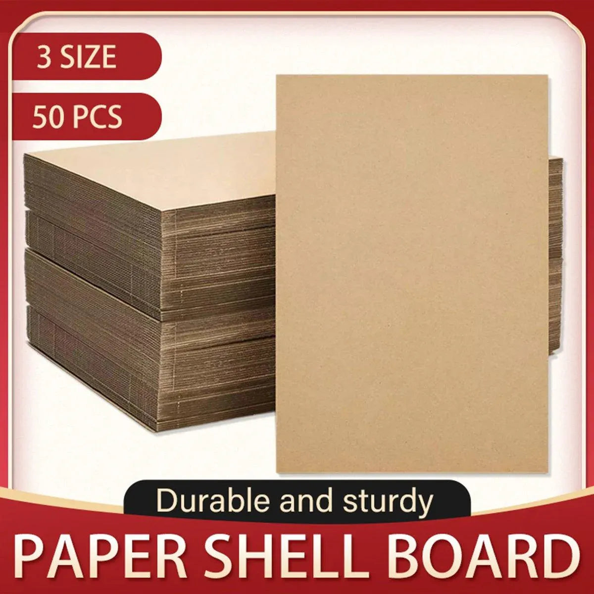 50pcs Corrugated Cardboard Sheets Express Carton Spacer Gasket Packing Material - 30x42cm