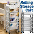 Rolling Storage Cart Slim Magazine File Organiser 76cm Desk Trolley
