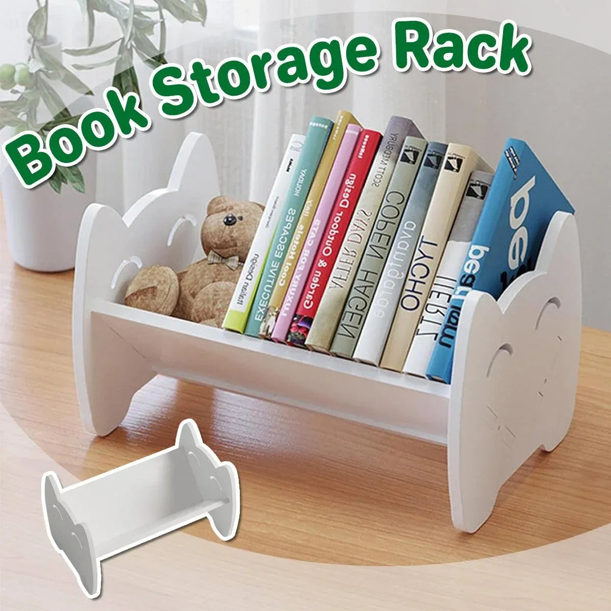 Multifunctional Book Organizer Desktop Shelf Storage Bookcase for Office Home