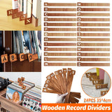 Wood Alphabet Bookmark A-Z Divider Home Vinyl Record Organizer Decorative Tool