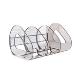 Desk Standing Divider Shelf Organizer Space Saving Office Study Storage Rack - Clear