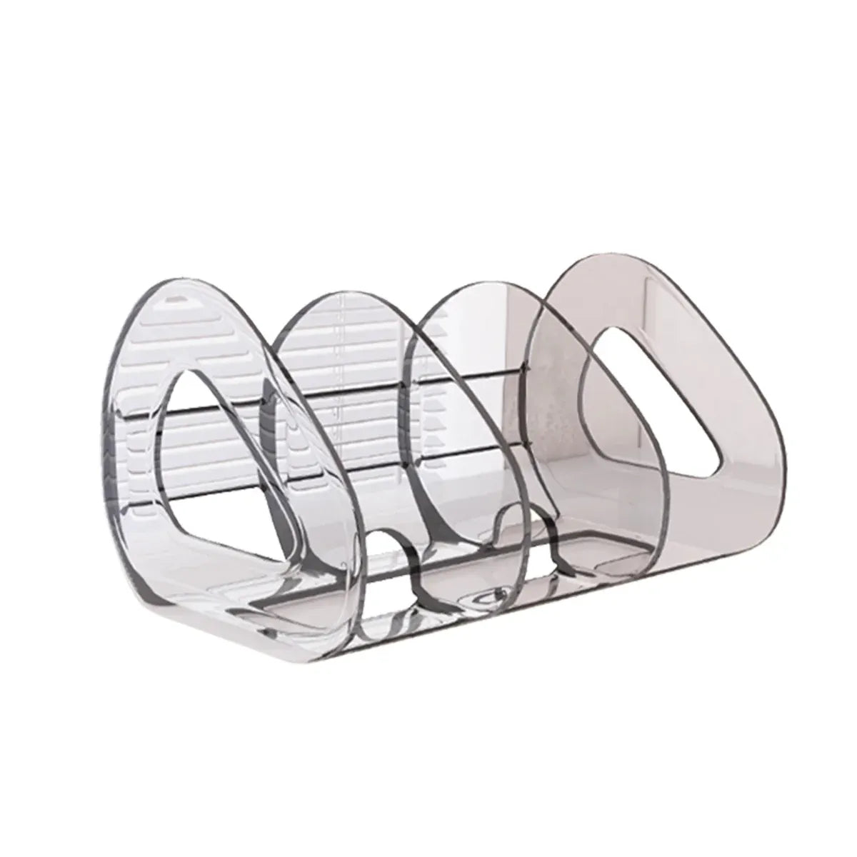 Desk Standing Divider Shelf Organizer Space Saving Office Study Storage Rack - Clear