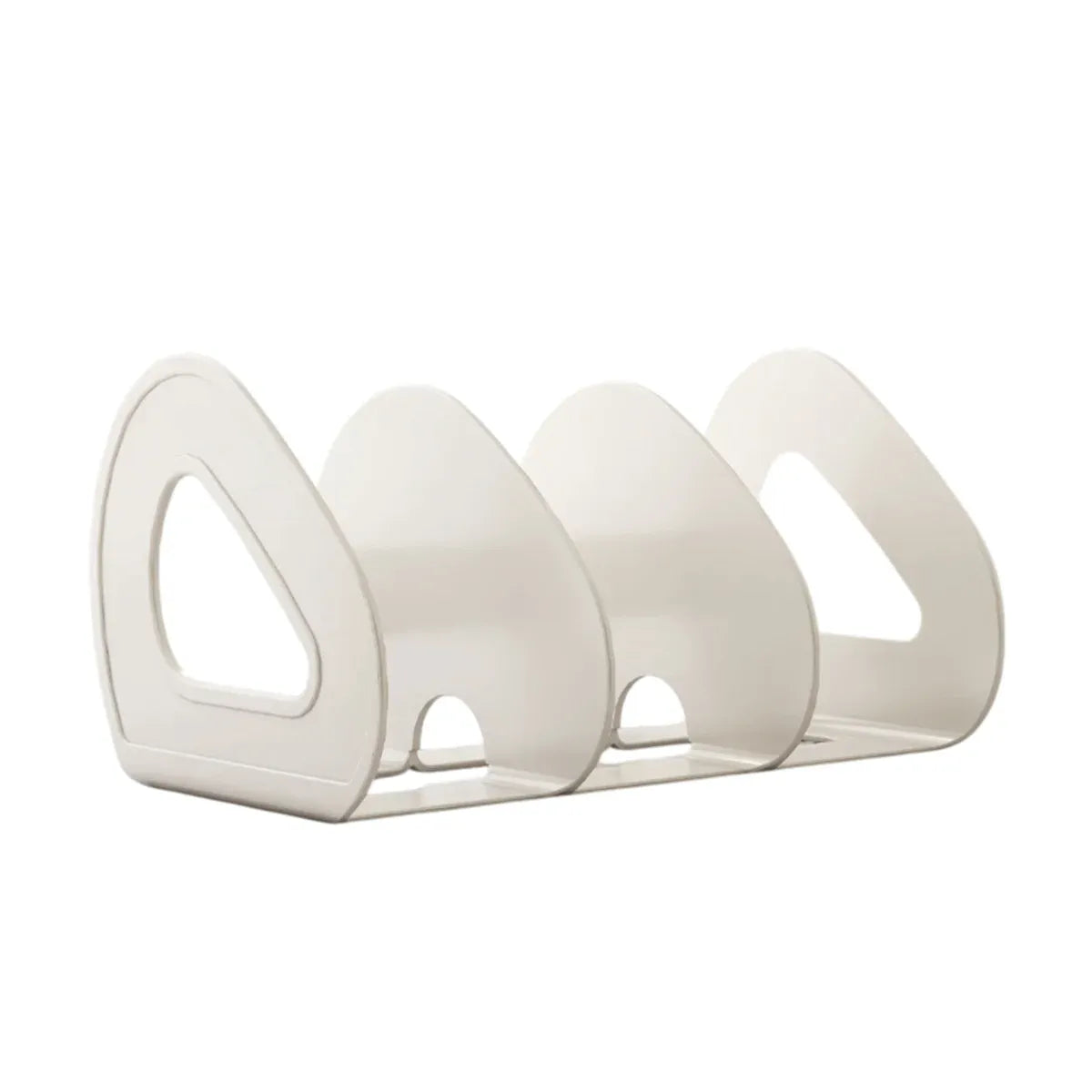 Desk Standing Divider Shelf Organizer Space Saving Office Study Storage Rack - White