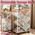 Mobile Wheeled Small Bookshelf Floor Storage Rack for Home Office Storage