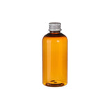 20pcs Brown Transparent Cosmetic Bottles with Aluminum Lids for Packaging - Brown-200ml