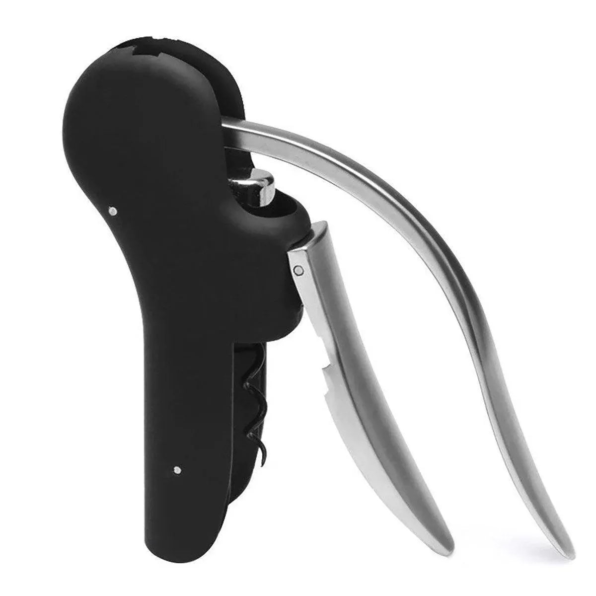 Goose Shaped Wine Bottle Opener Zinc Alloy Quick Corkscrew Bar Kitchen Tool - Black