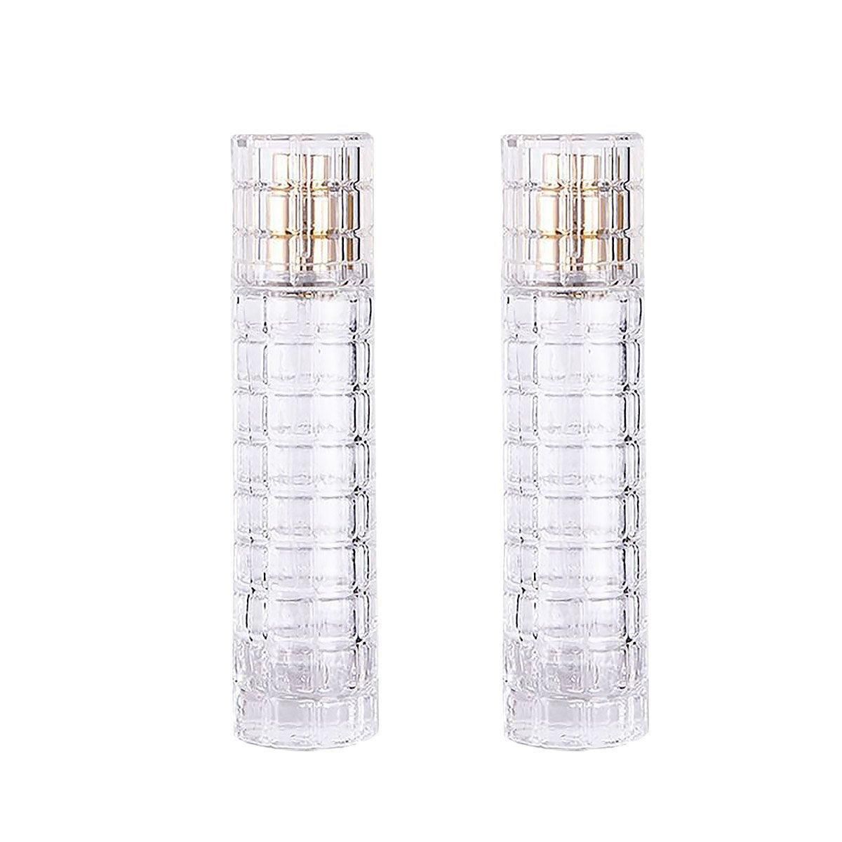 2pcs 30ml Travel Refillable Cosmetic Spray Bottle Empty Mist Pump Container Set - Gold
