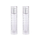 2pcs 30ml Travel Refillable Cosmetic Spray Bottle Empty Mist Pump Container Set - Silver