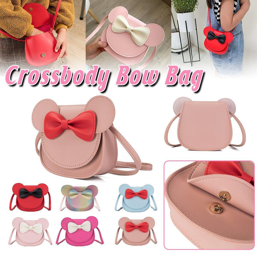 Cute Bowknot Crossbody Bag Fashionable Girls Shoulder Bag Slanting Mini Handbag - Rainbow