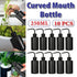 10pcs 250ml Curved Spout Rinse Bottle Graduated for Lab and Plant Care