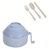 Ramen Bowl Set Microwave Ramen Cooker Instant Noodles Bowl With Chopsticks - Blue