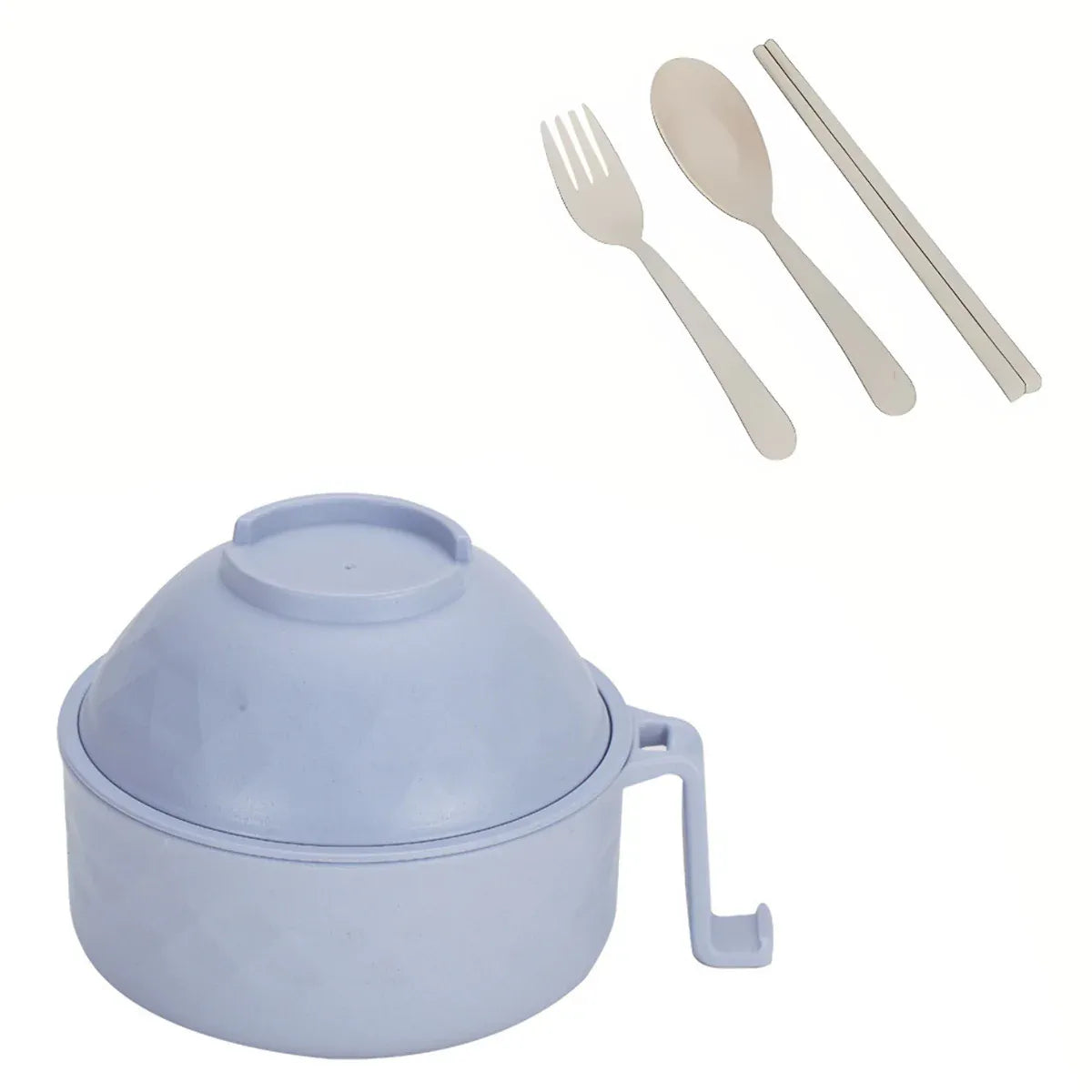 Ramen Bowl Set Microwave Ramen Cooker Instant Noodles Bowl With Chopsticks - Blue