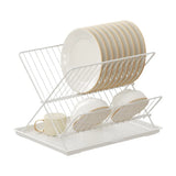 Kitchen Storage Rack Bowl Rack Household Draining Rack Multi-Functional Organizer - White