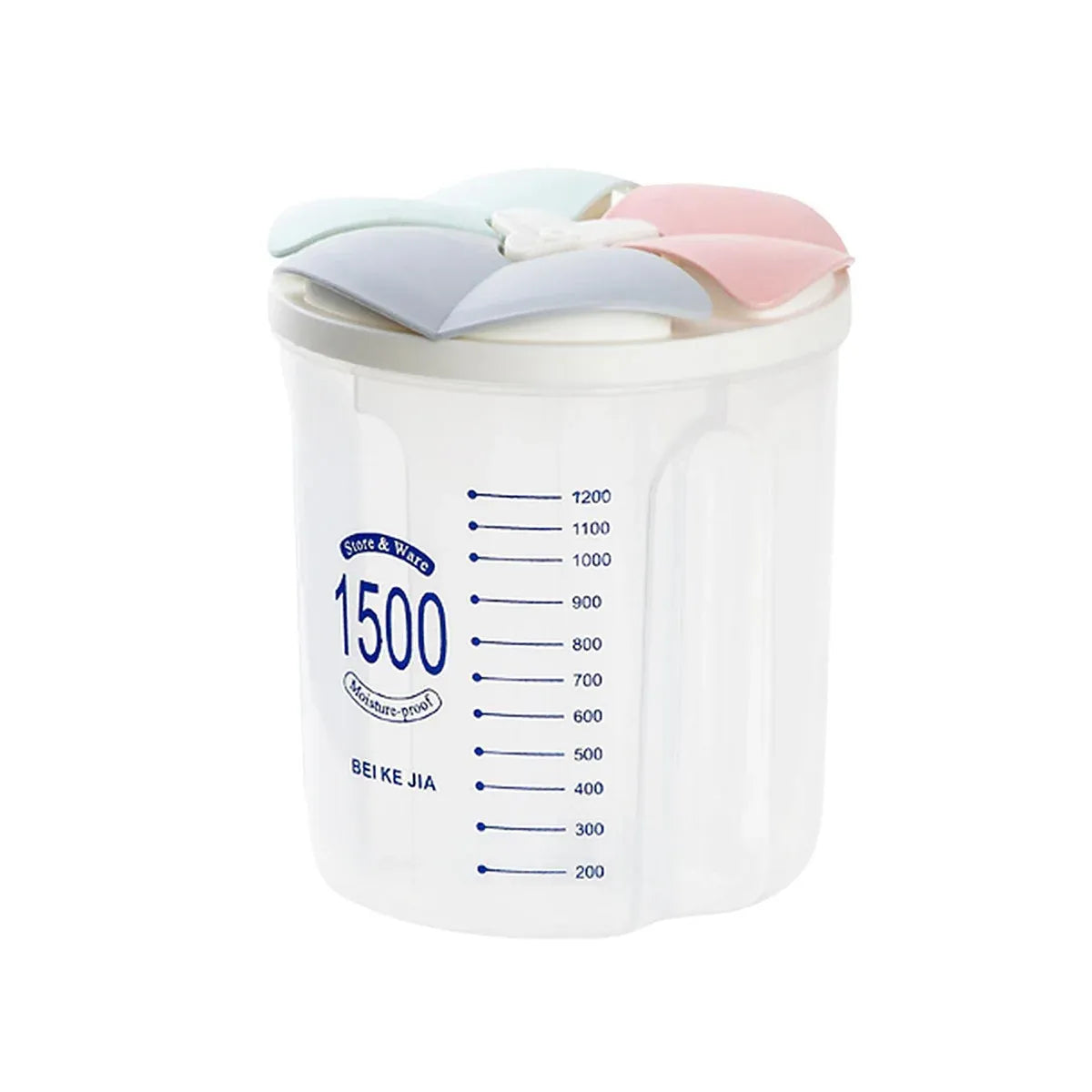 Kitchen Storage Box Transparent with Lid Food Container Tank Pantry Organizer - 1500ML