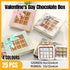 25X Valentines Day 9/12Grids Chocolate Box Gourmet Desserts Gift Display Window - Gray 12Grids-16-12-4-25pcs