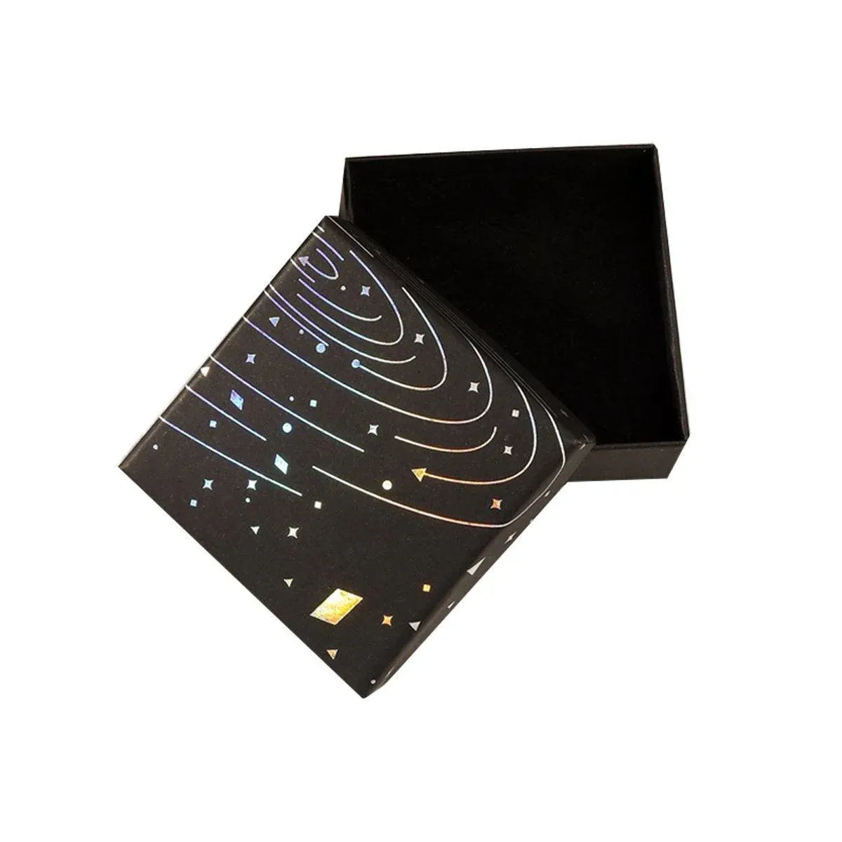 20x Holographic Silver Foil Jewelry Box for Earrings Bracelets Rings Packing Box - 5*5*3cm（Box）