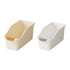 2pcs Cabinet Storage Box Miscellaneous Organizer Household Container Plastic Bin - S-White+Beige