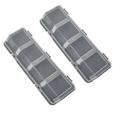 4-Grid Parts Storage Box Plastic Electronic Hardware Accessory Case with Lid ﻿ - Grey
