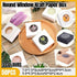 50PCS Handmade Soap Paper Box Round Window Kraft Black White Candy Biscuit Box - Black-50pcs 7.5*7.5*3CM