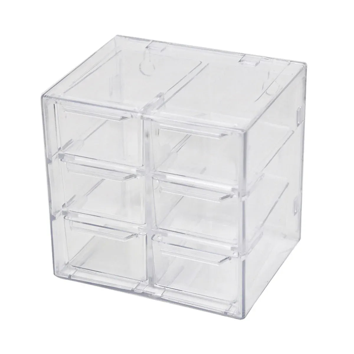 Storage Organizer Box Mini Plastic Desktop Drawers Desk Craft Cabinet For Office - 6 Grids