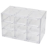 Storage Organizer Box Mini Plastic Desktop Drawers Desk Craft Cabinet For Office - 9 Grids