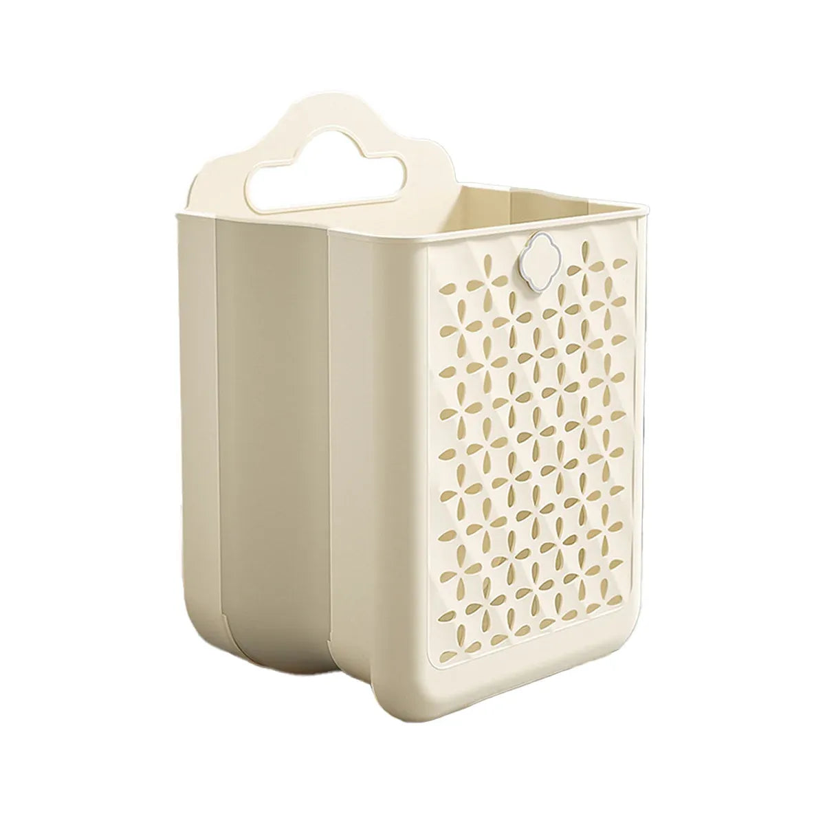 Wall Mounted Foldable Laundry Basket for Bedroom Laundry Room - Beige