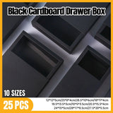 25X Black Kraft Paper Drawer Jewelry Package Necklace Bracelet Gift Package box - 12*12*5-25pcs