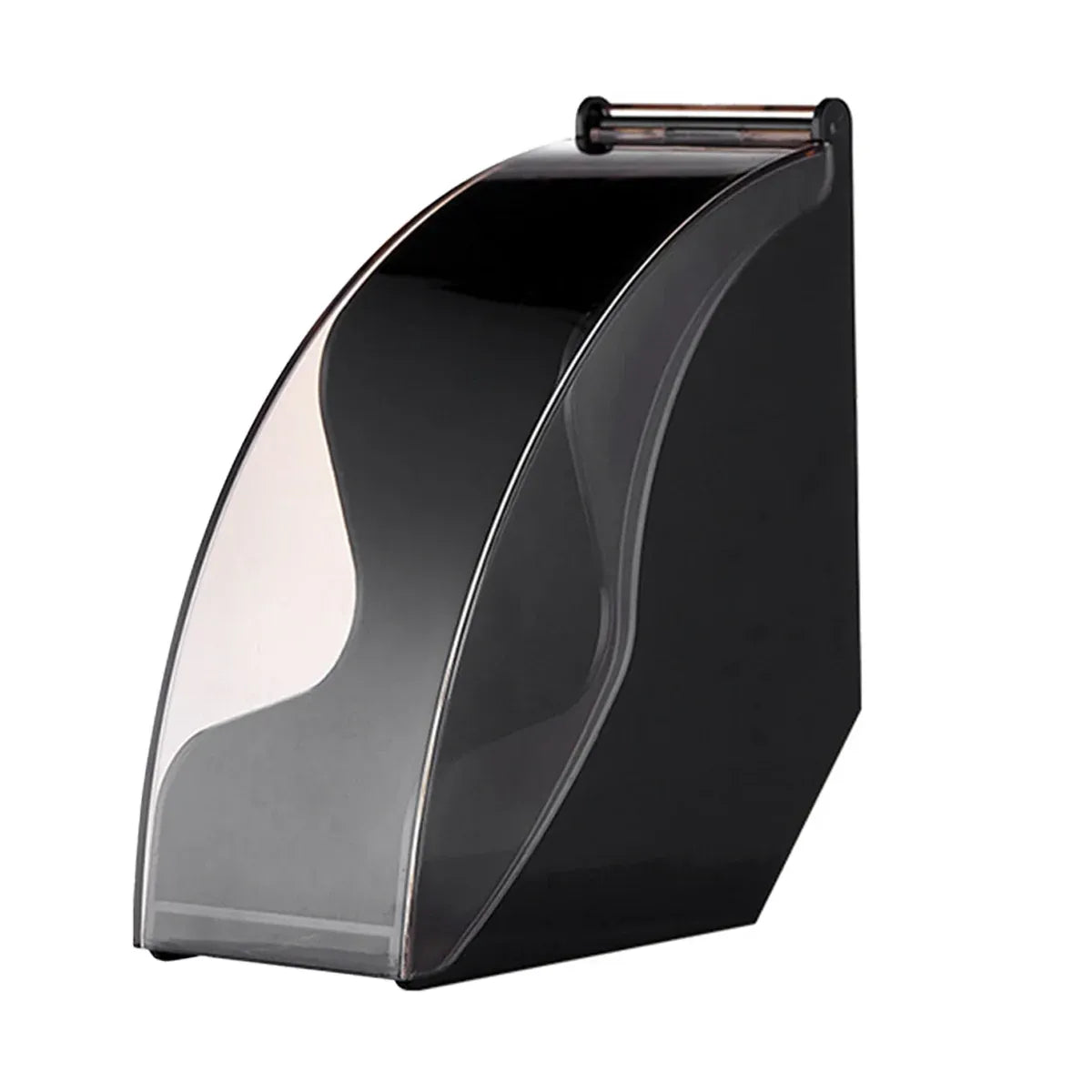Fan Shaped Coffee Filter Storage Dustproof Box Easy To Access For Cafe Kitchen - Black
