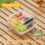 Portable Food Storage Box Large Capacity Lunch Container for Camping Picnic Use