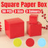50pcs Colourful Square Paper Boxes Gifts Packaging Craft Supplies Storage Boxes - Red-5x5cm