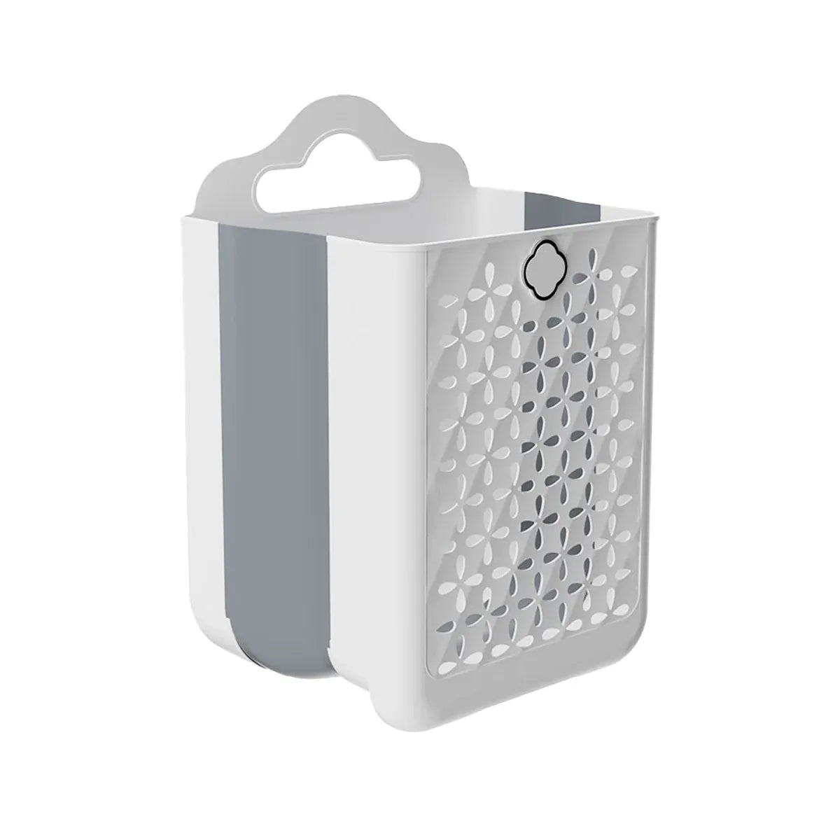 Wall Mounted Foldable Laundry Basket for Bedroom Laundry Room - White