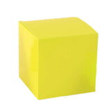 50pcs Colourful Square Paper Boxes Gifts Packaging Craft Supplies Storage Boxes - Yellow-10x10cm