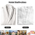 Cotton Kimono Collar Bathrobe Hotel Quality Thick Fleece Towel Embroidered Robe - Velvet