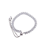 Luxury Zircon Bracelet Necklace Set for Women Elegant Fashion Jewelry Gifts - Bracelet