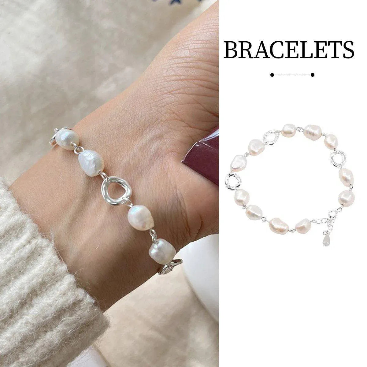 Elegant Natural Freshwater Pearl Bracelet for Women Classic Handcrafted Jewelry