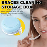 Blue Braces Cleaning Organiser Soak Box Portable Toothbrush Holder for Oral Care