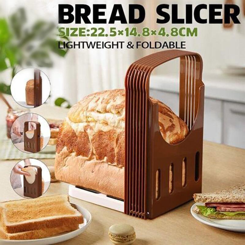 Foldable Bread Slicer Cutting Guide for Loaf Toast Adjustable Thickness